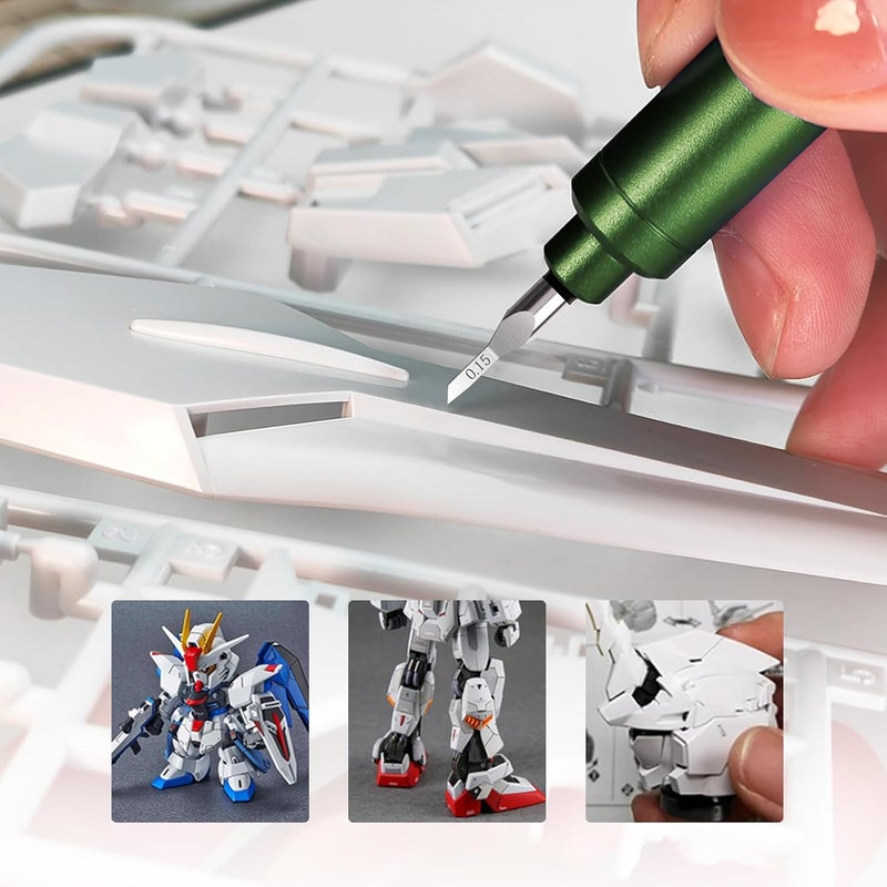 HARDWIN Model Scriber Tool with 0.15mm Tungsten Blade – for Gundam, RG Scale, Resin Models – Scribing, Panel Line Engraving, Detailing (Marking Tool, Modeling Hobby) - Image 3